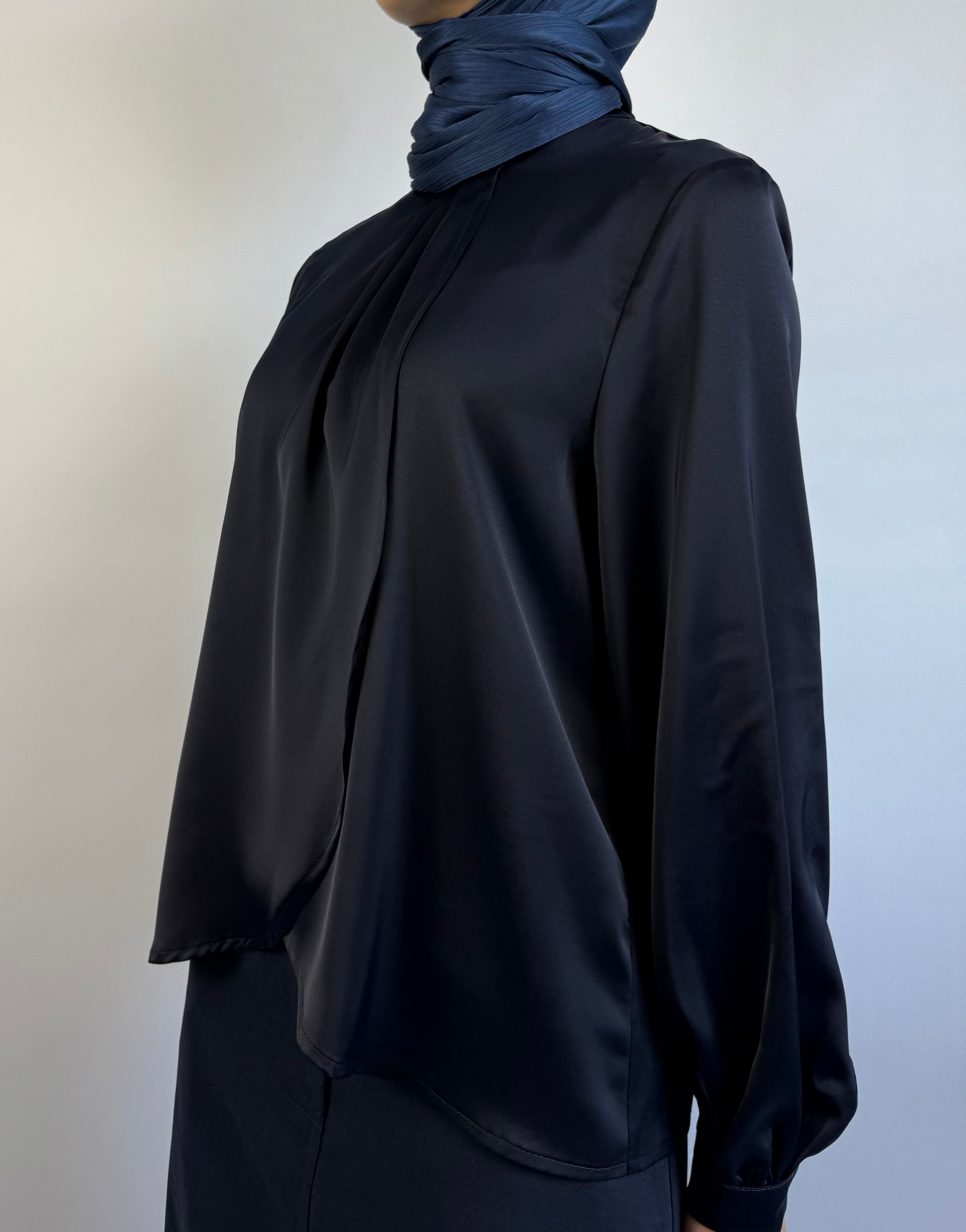 Blouse élégante bleu profond