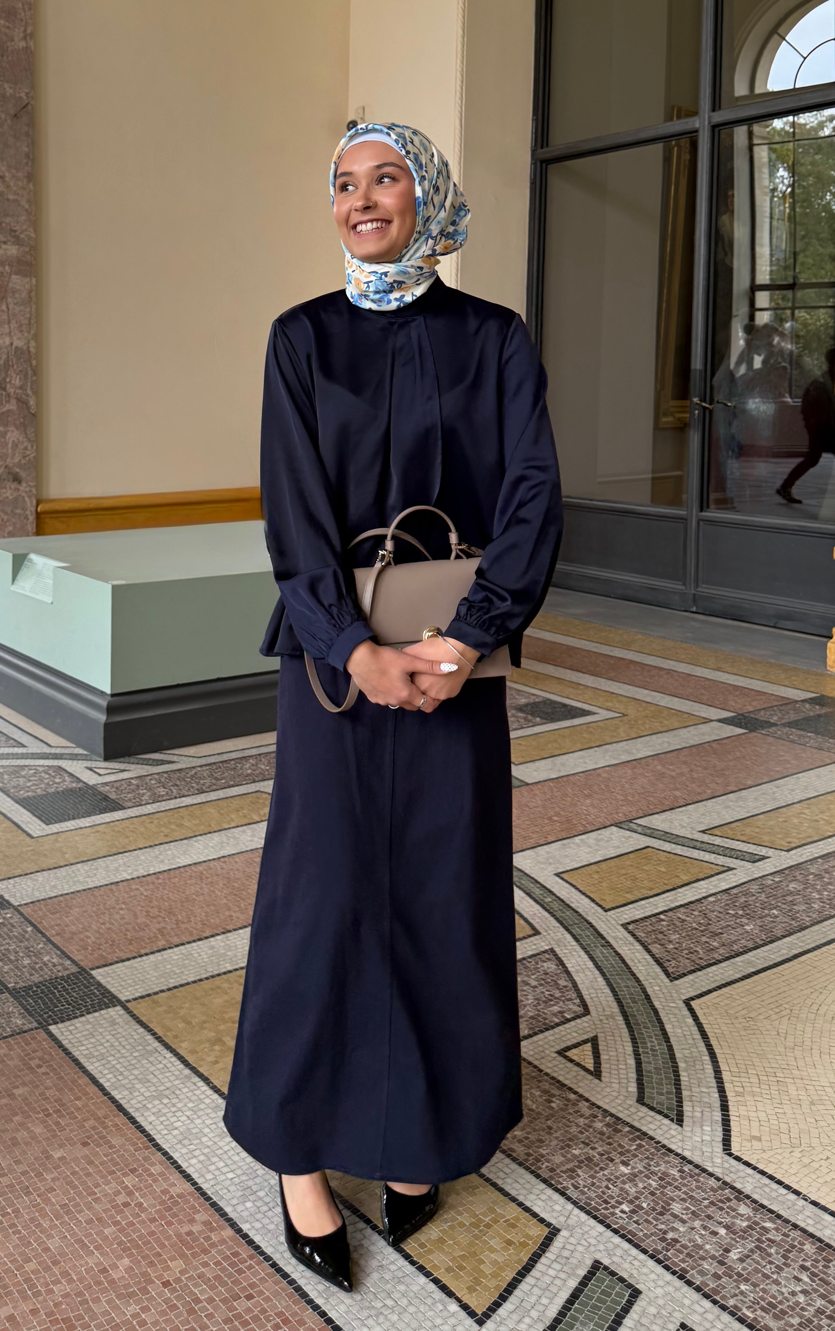 Jupe en denim bleu profond