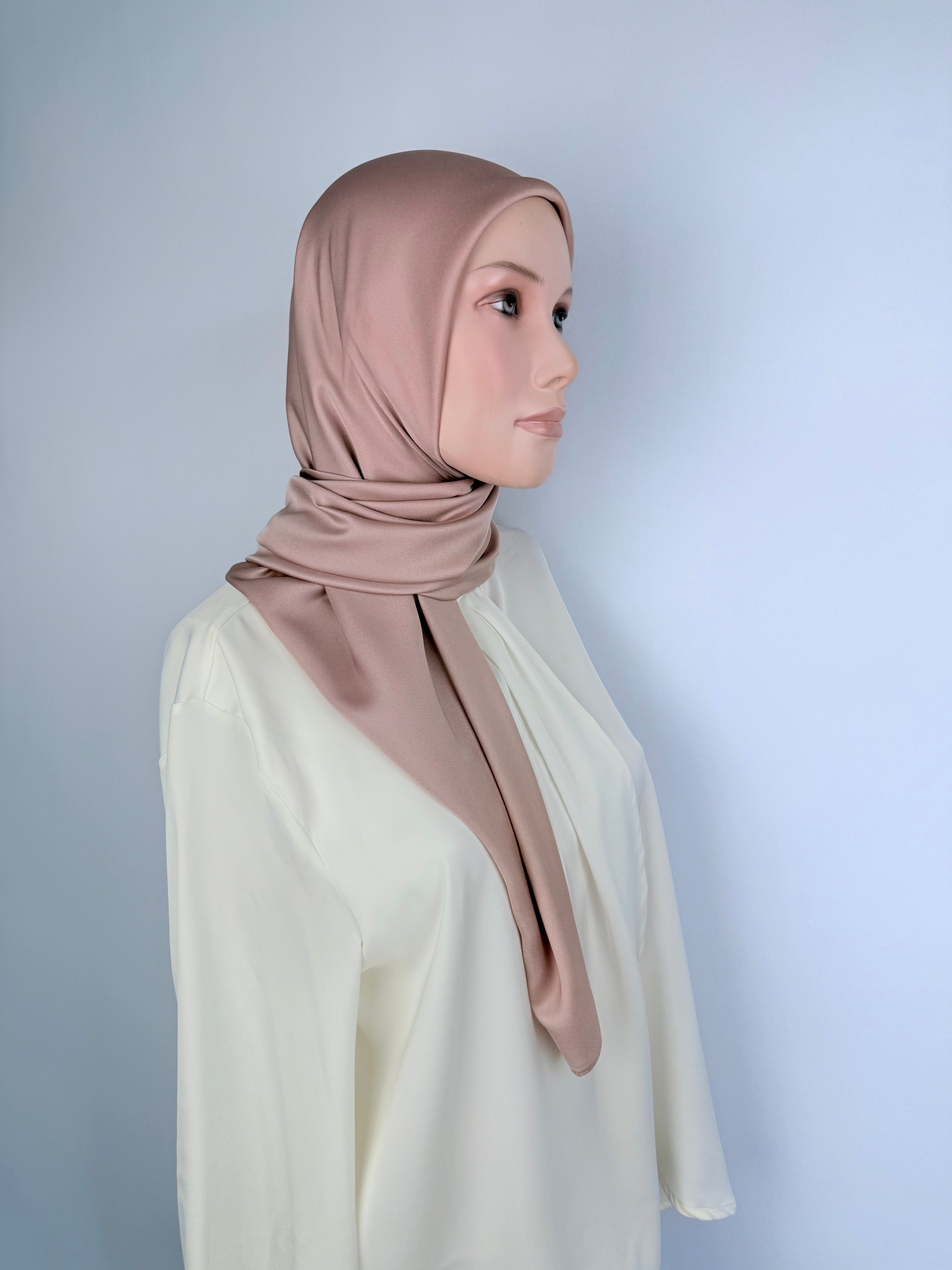 Voile en soie beige