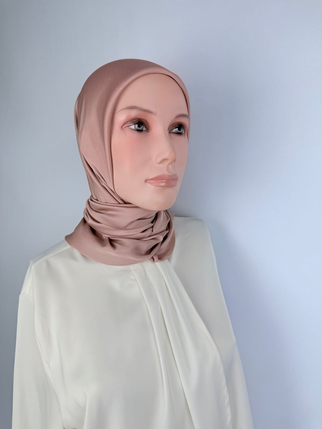 Voile en soie beige