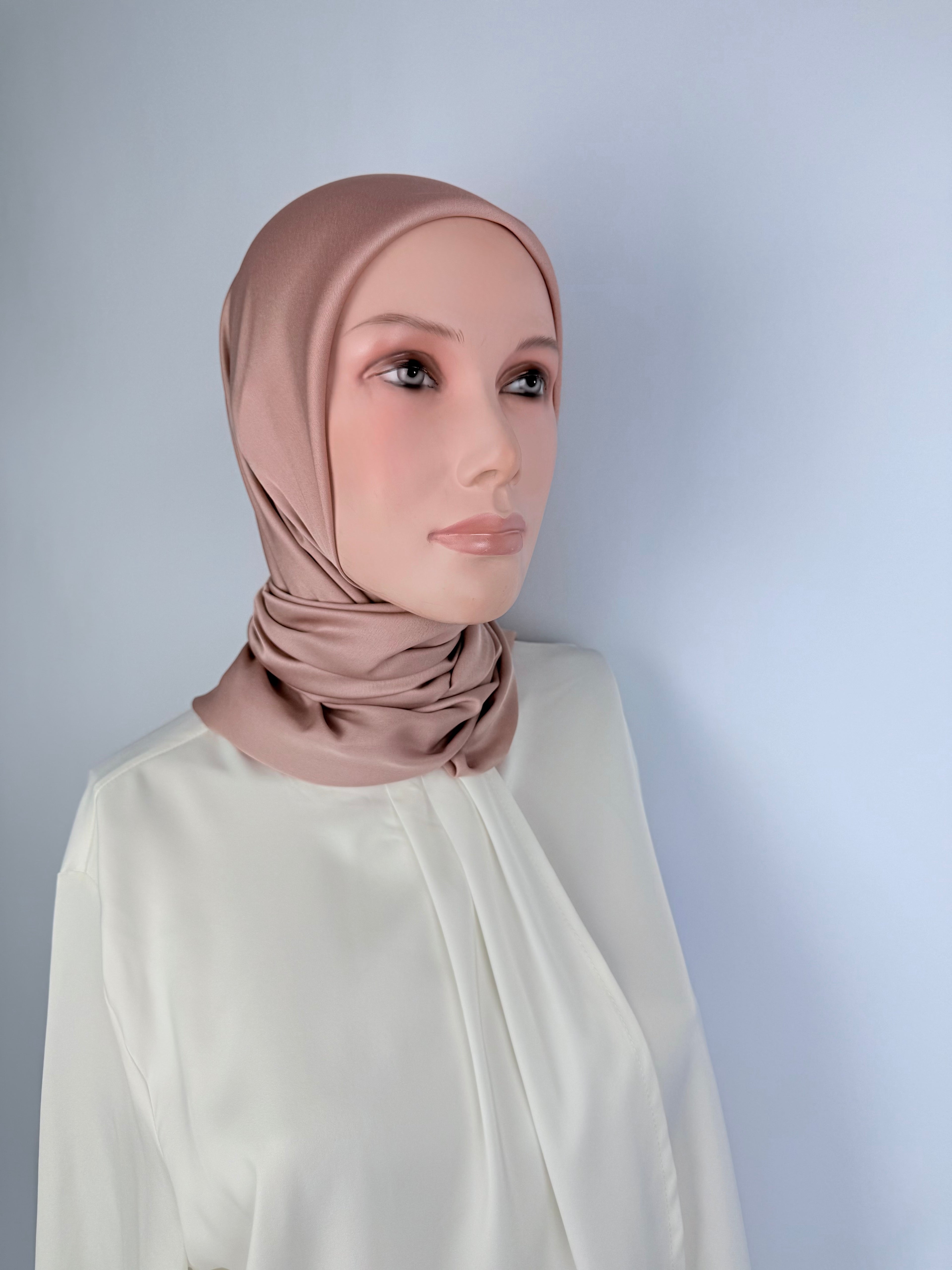 Voile en soie beige