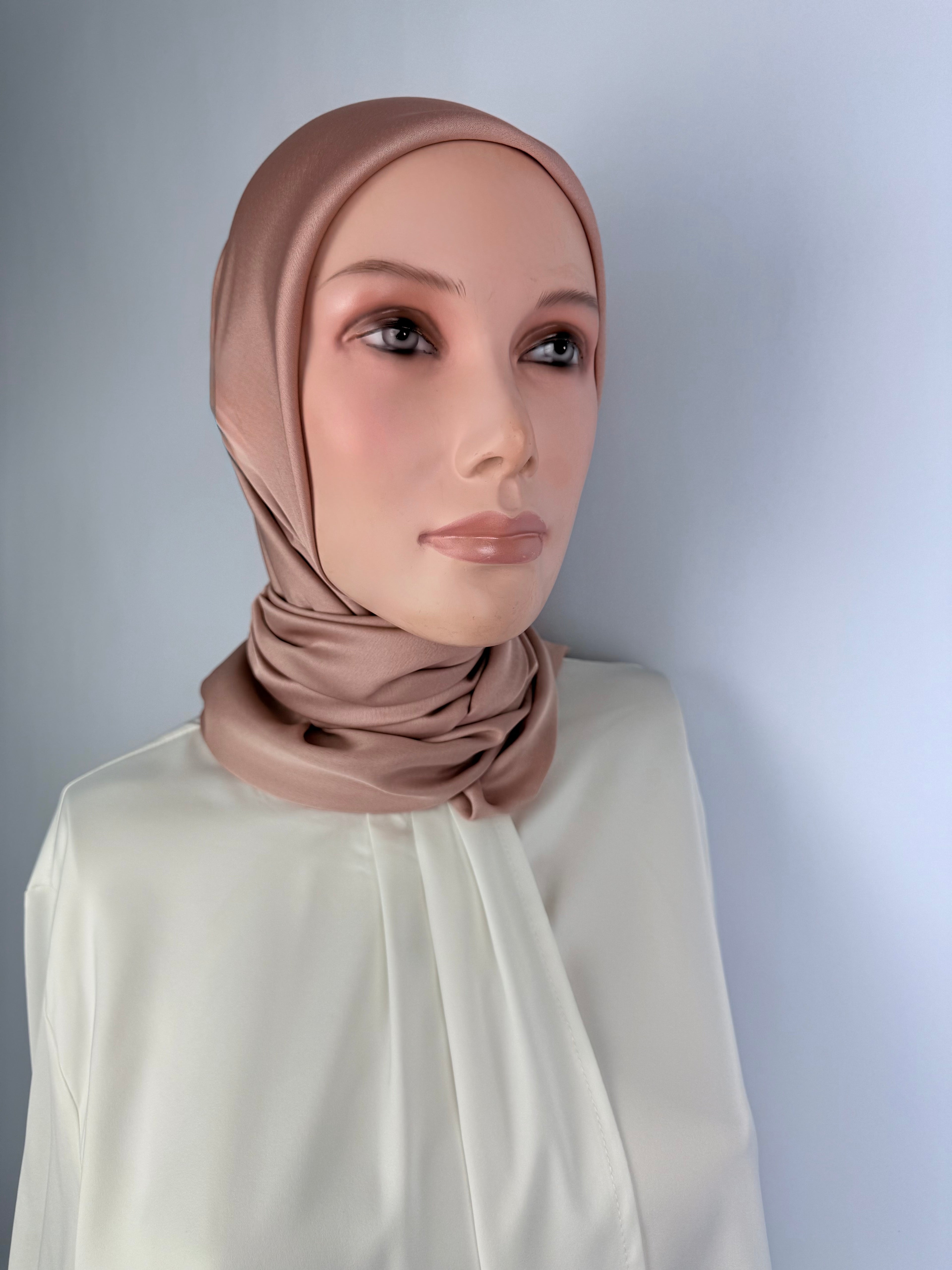 Voile en soie beige