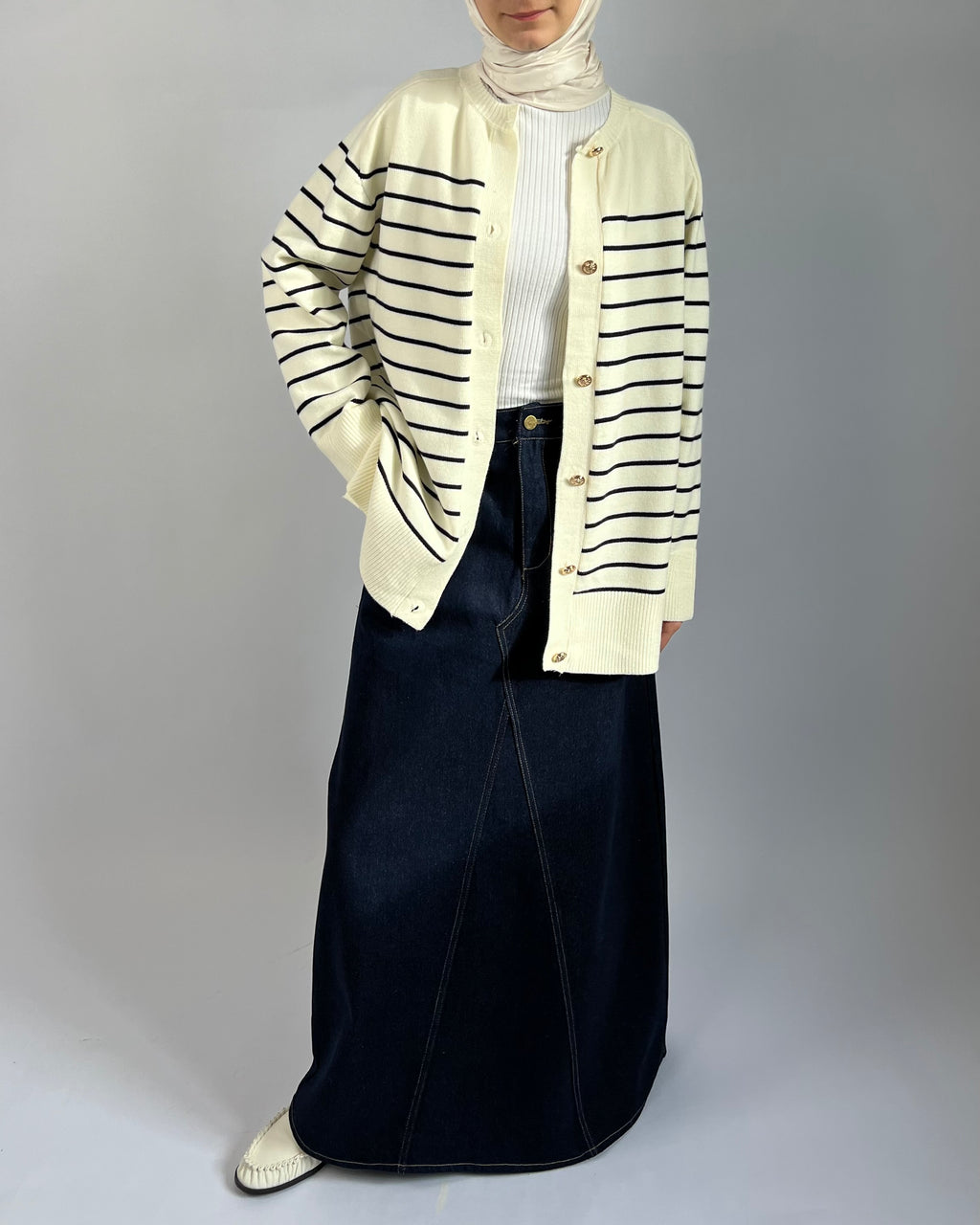 Ensemble marin et denim