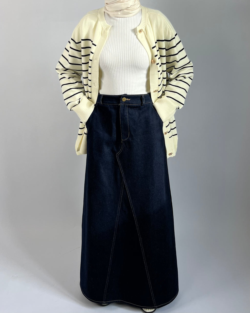 Ensemble marin et denim