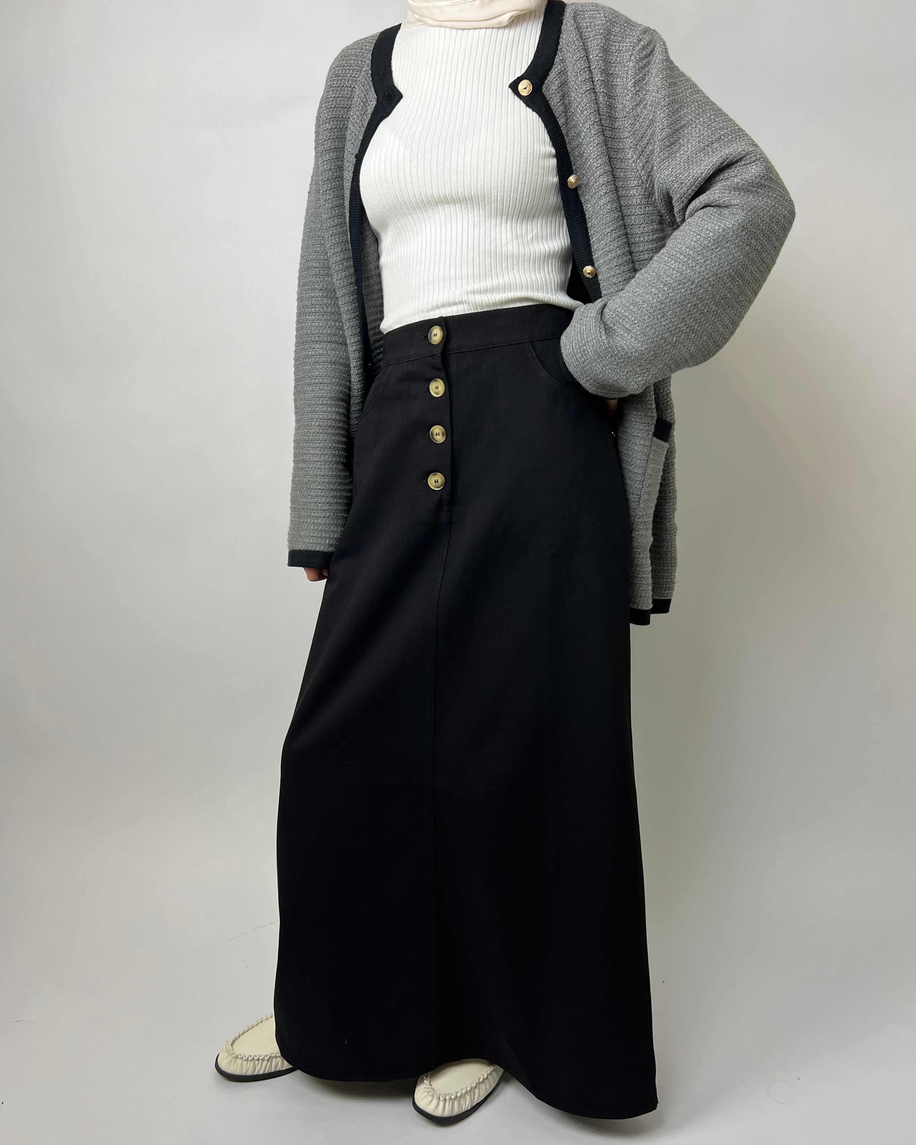 Ensemble noir et gris perle