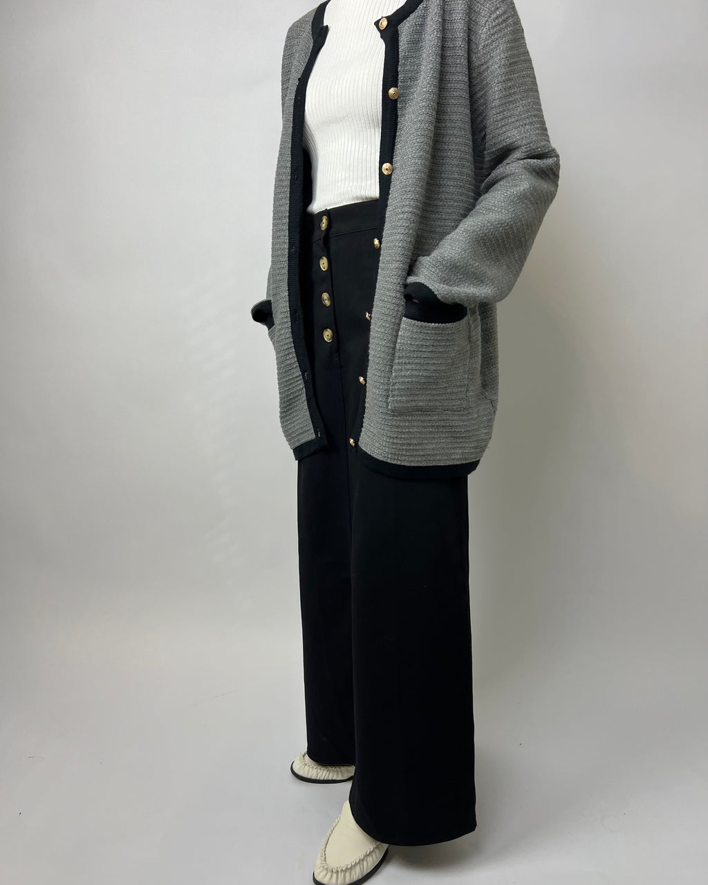 Ensemble noir et gris perle