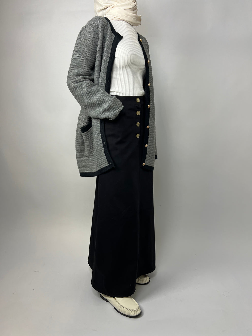 Ensemble noir et gris perle