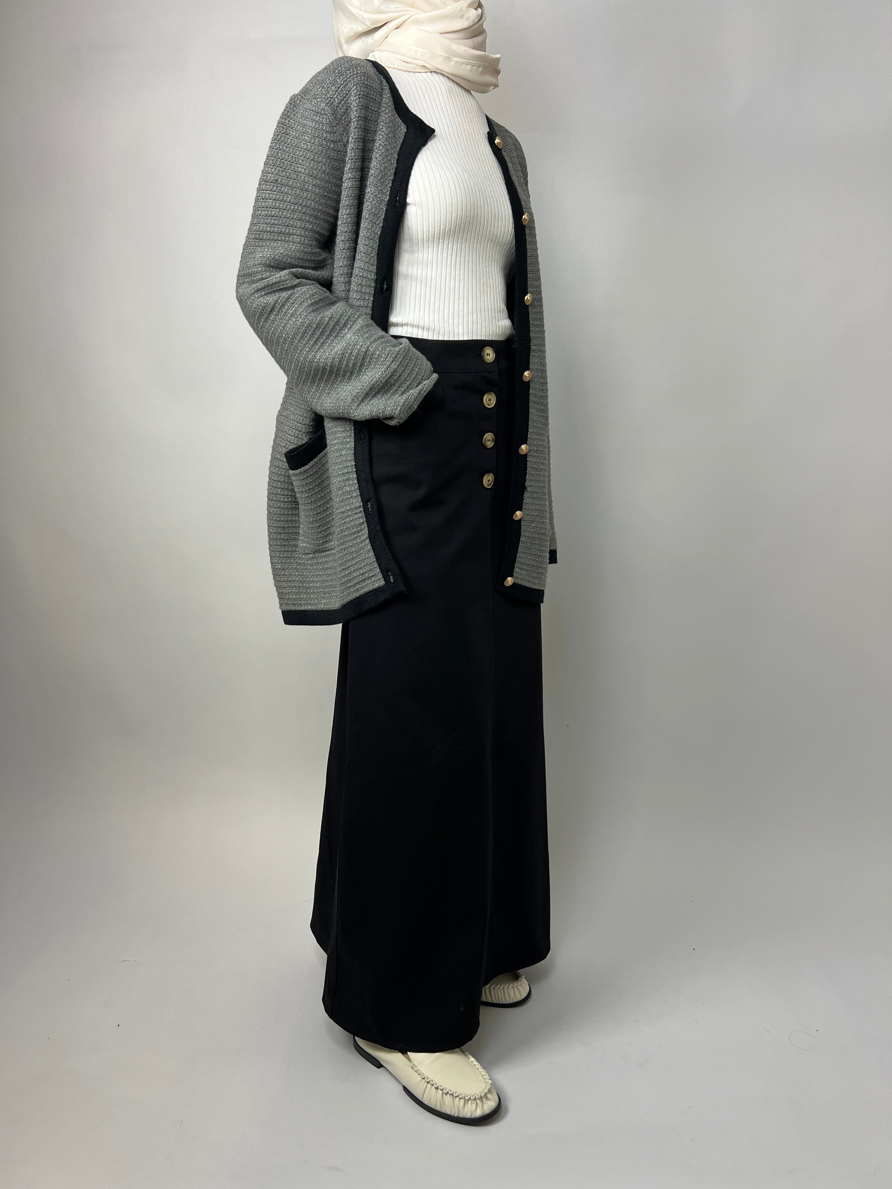 Ensemble noir et gris perle