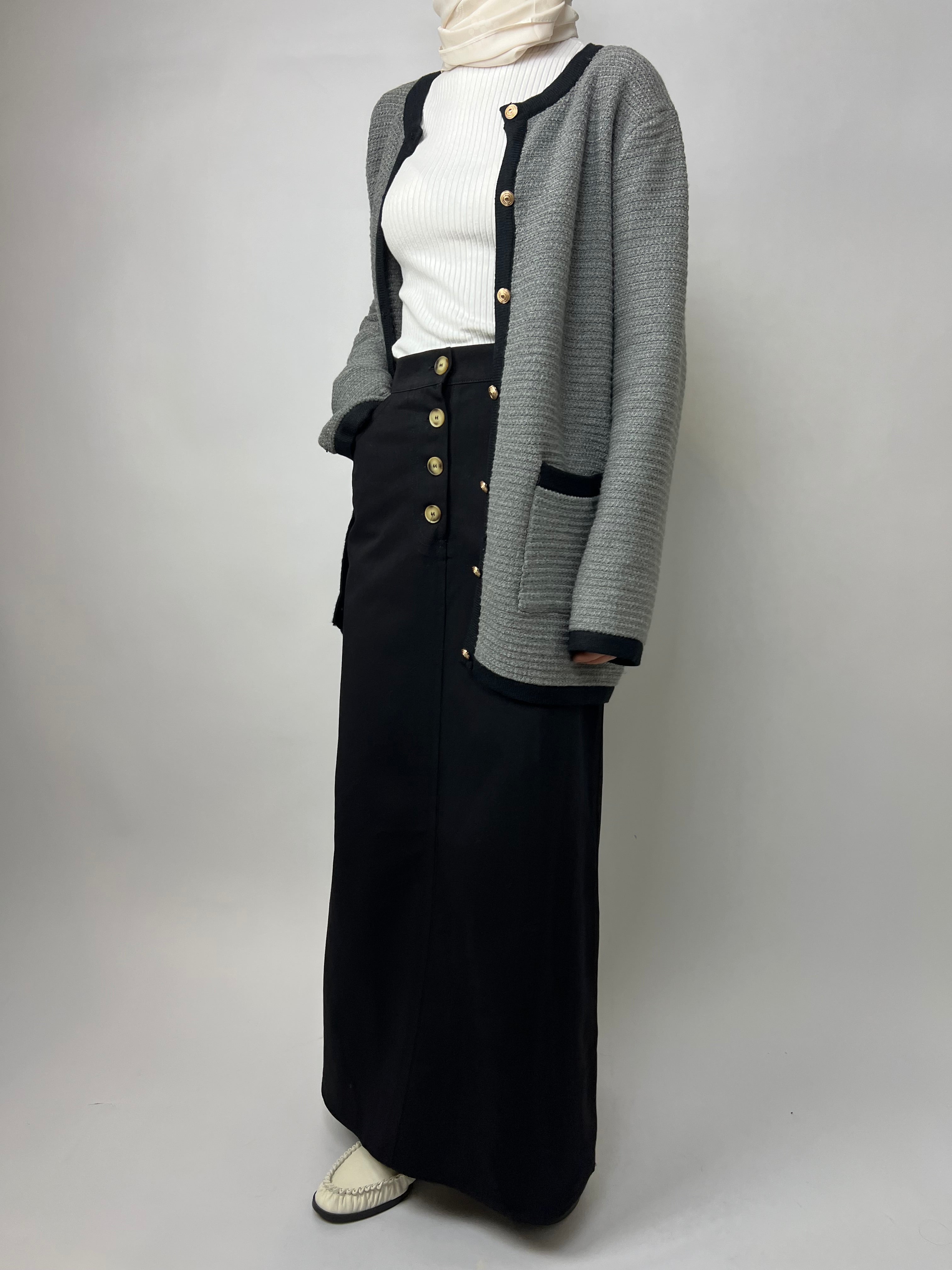 Ensemble noir et gris perle